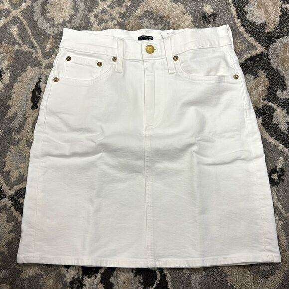 J. Crew Denim mini skirt in white - Picture 3 of 5